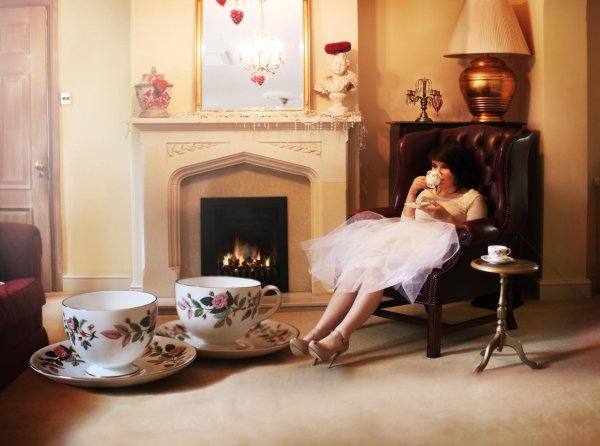 чаепитие девушки