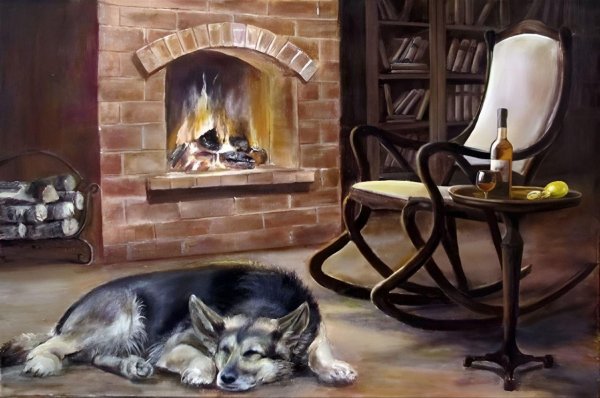 картина камин