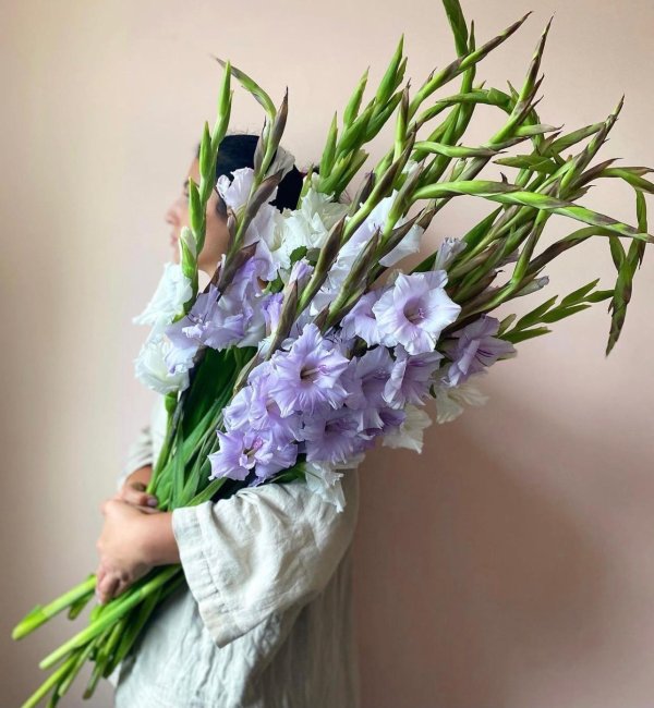 гладиолус фиолетовый искусственный