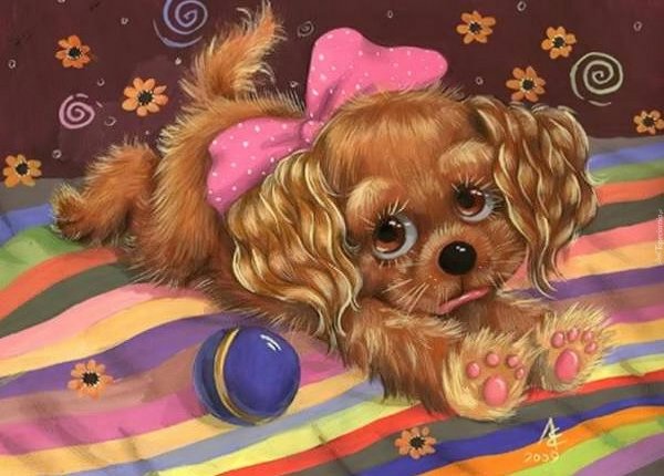 кокер спаниель мультяшный