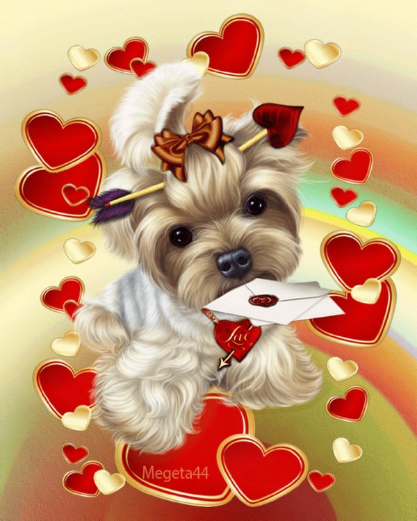 валентинки с животными