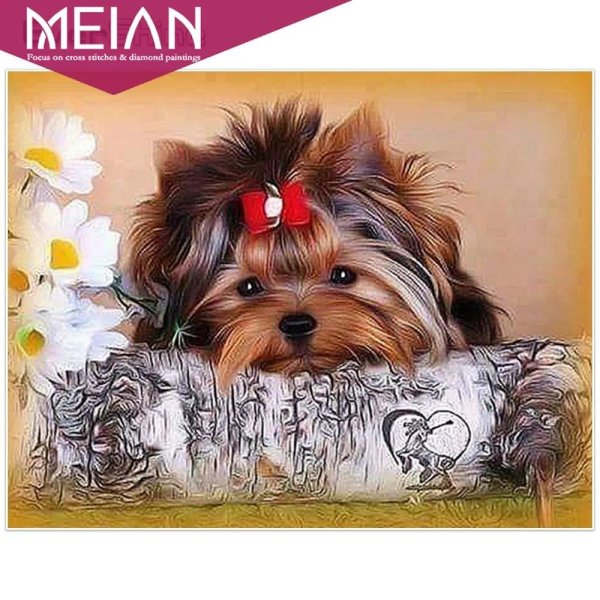 биверйоркширский терьер алмазная мозаика