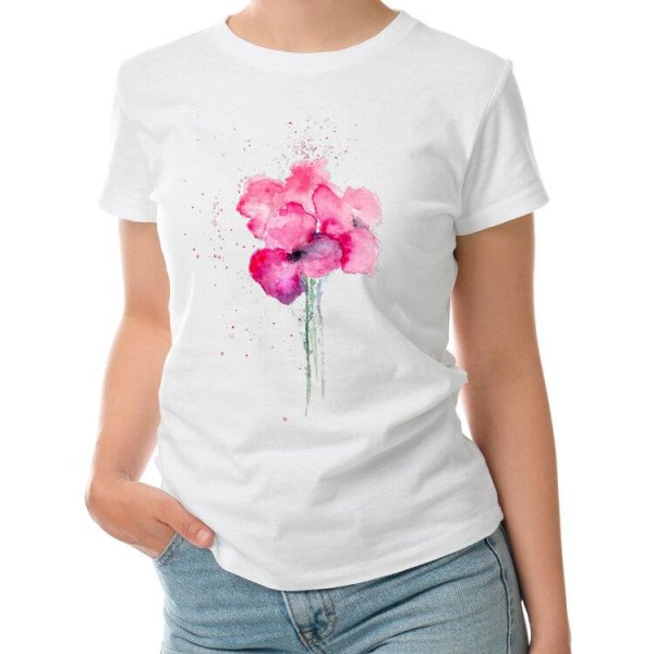 футболка цветок