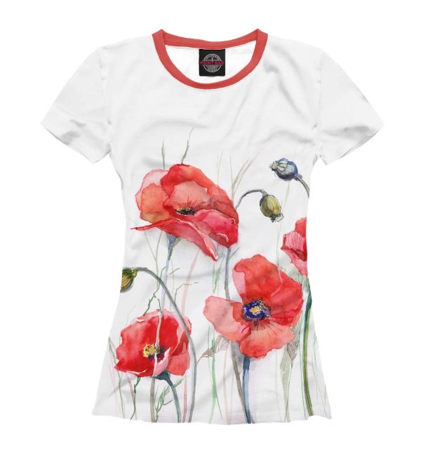 маки на футболке