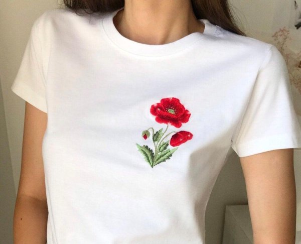 вышивка на майке