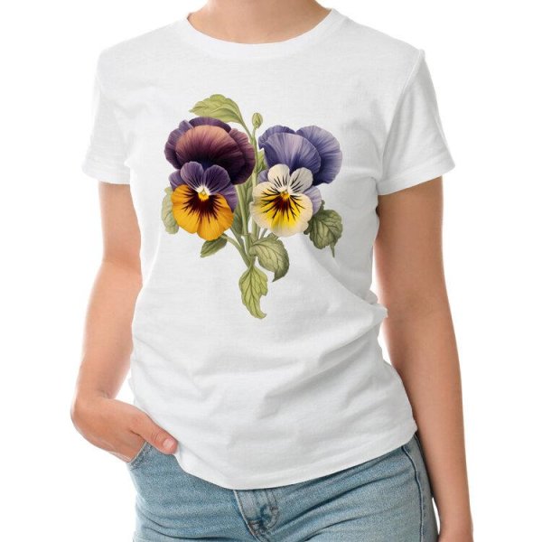 футболка цветок