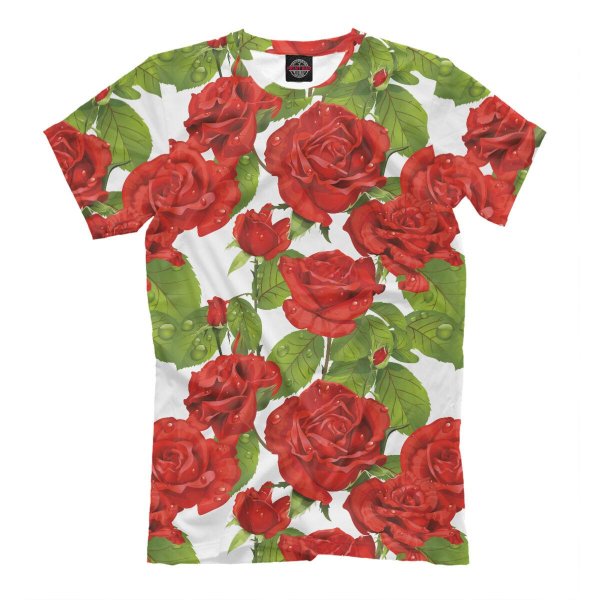 футболки кропп мужские с розами