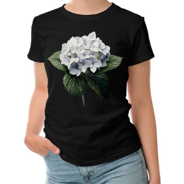 белые гортензии