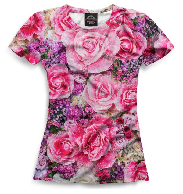 футболки с цветами для женщин