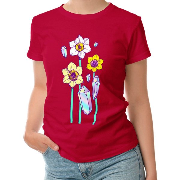 футболка цветок
