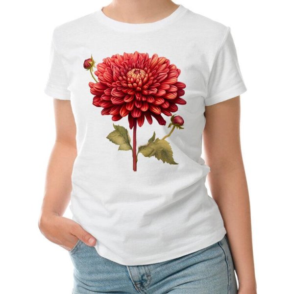 футболка цветок