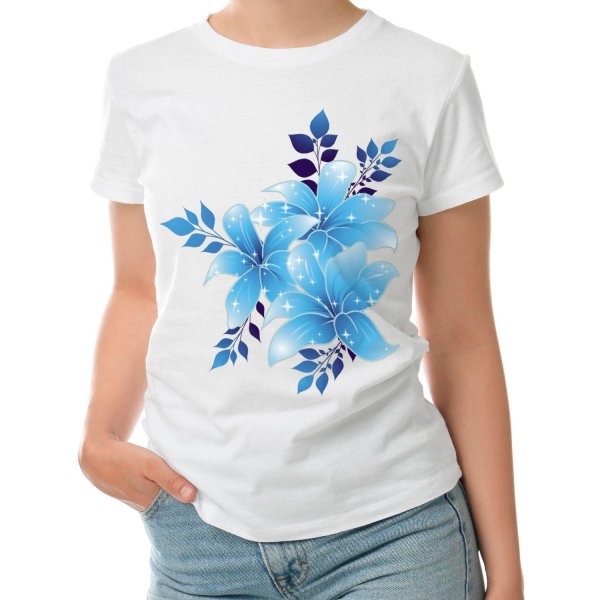 футболка цветок