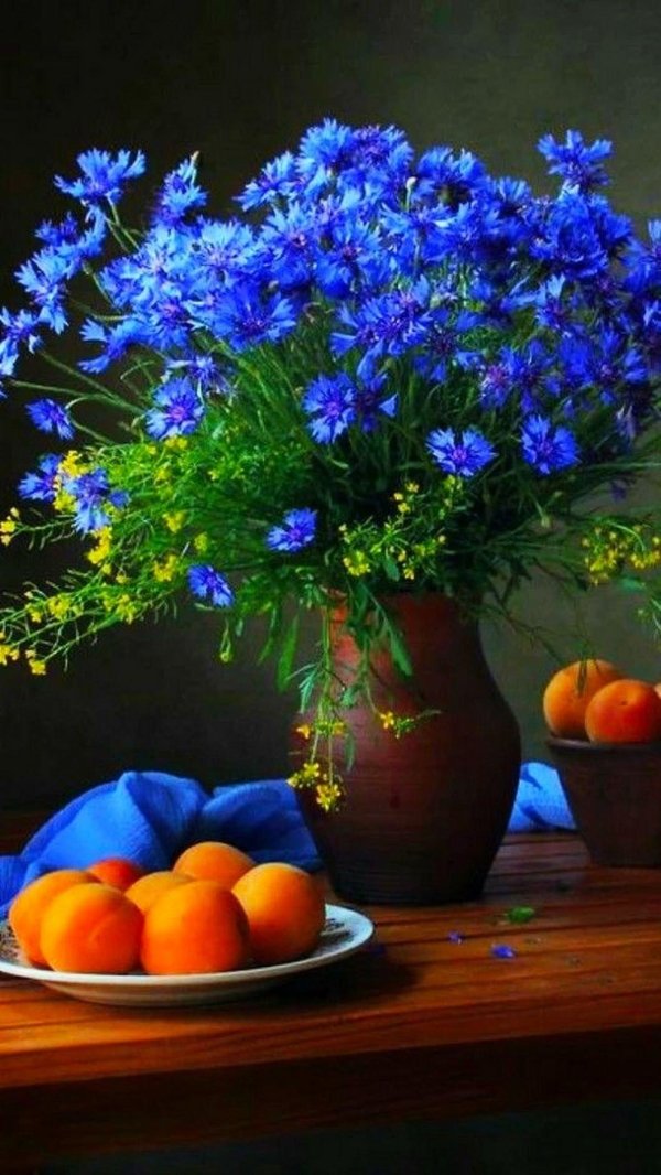 букет васильки