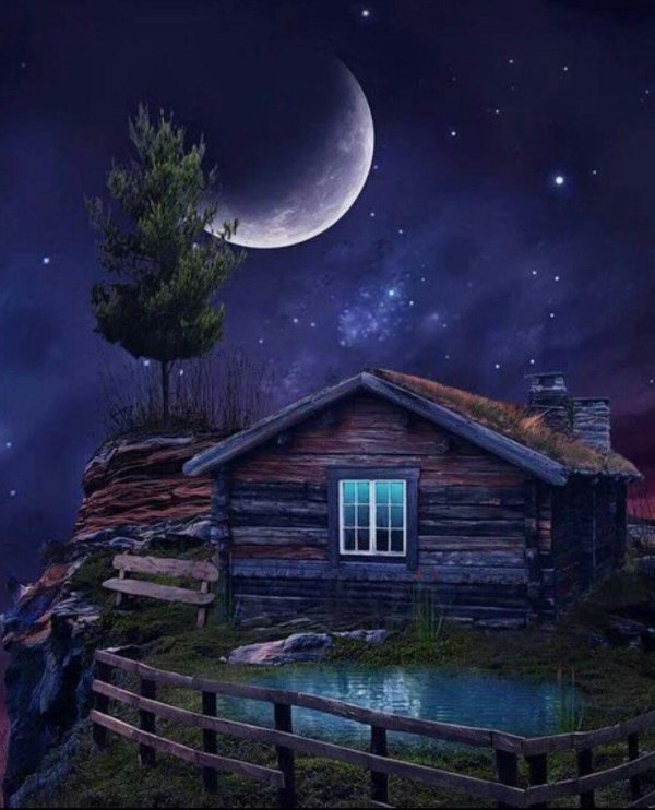 домик на луне
