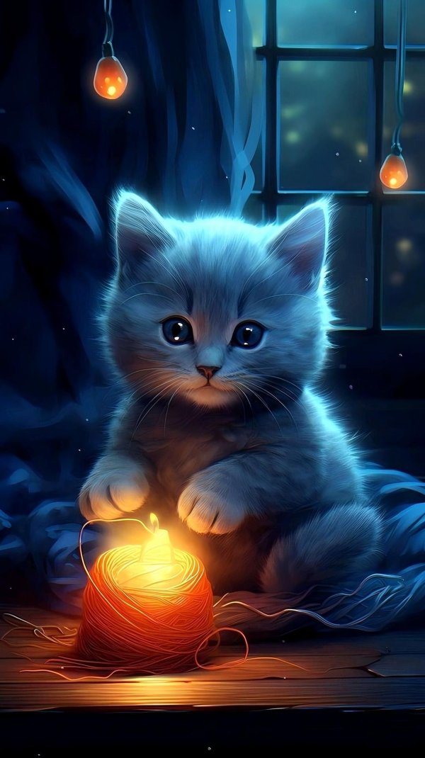 сказочная ночь котики