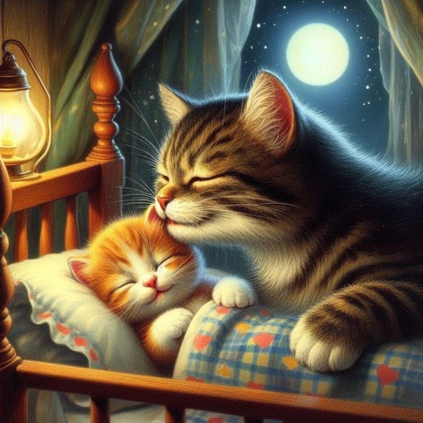 котики ночью