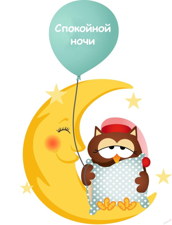 стикер спокойной ночи