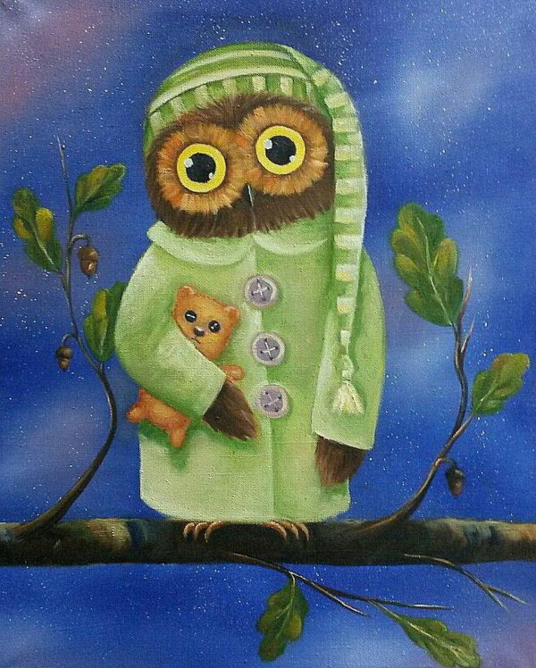 совушка акрилом