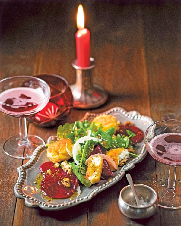 салат со свеклой апельсином и сыром фета