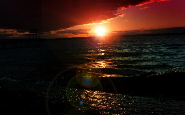 красивый закат солнца