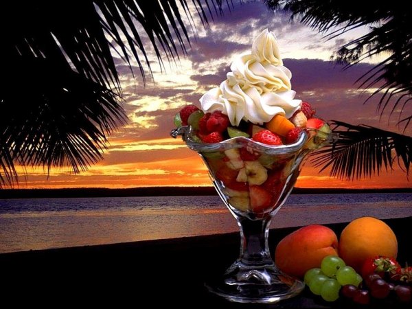 салат из фруктов