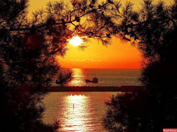 закат осенний