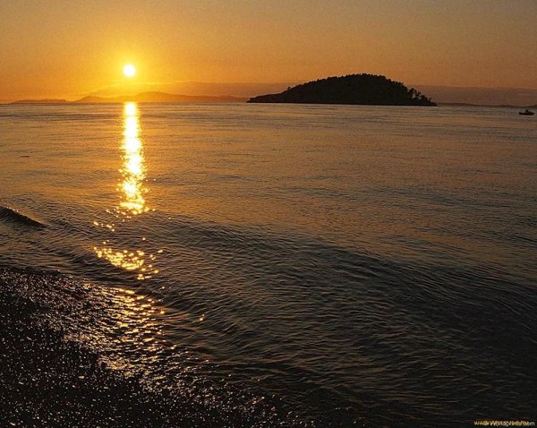 пляж вечером