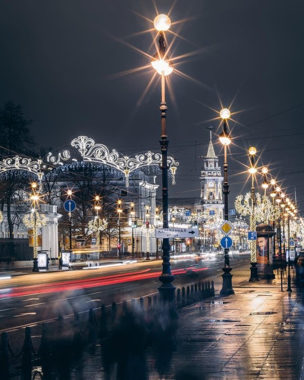 санктпетербург невский проспект зима