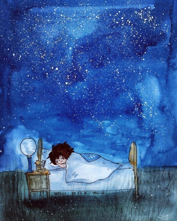 акварельные звезды