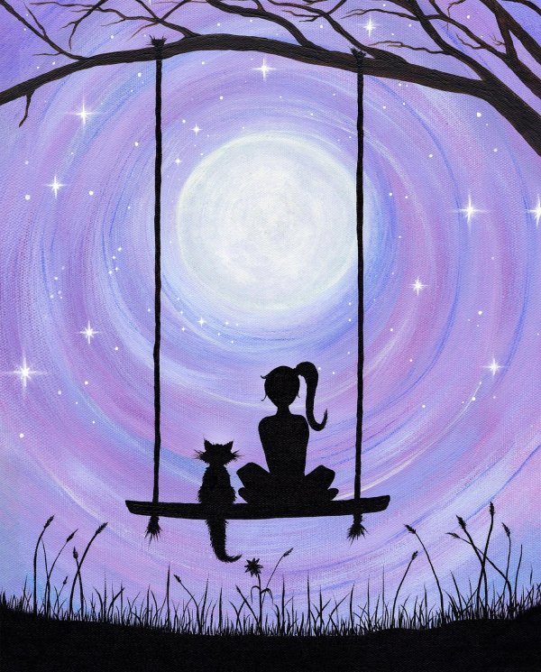 вечер рисунок