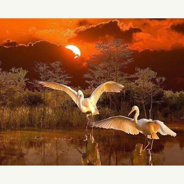 картина журавли