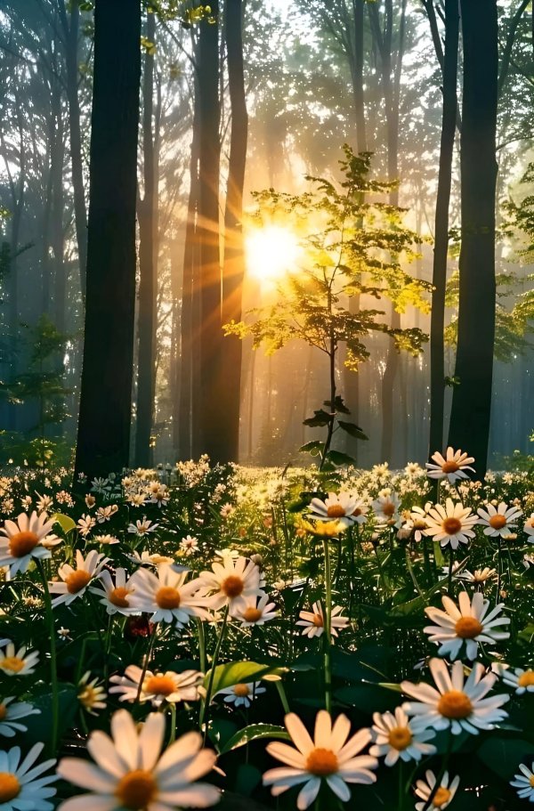 поле ромашек