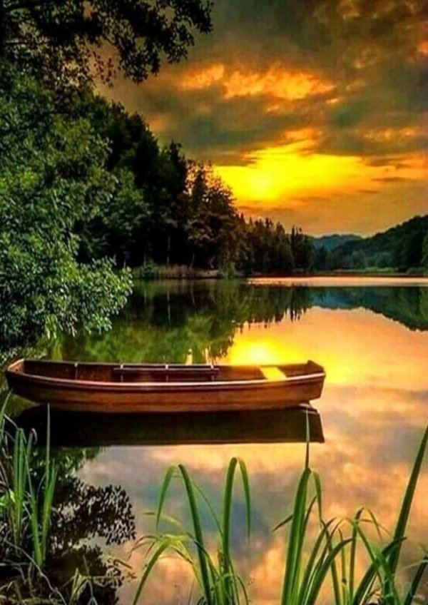 лодка на озере