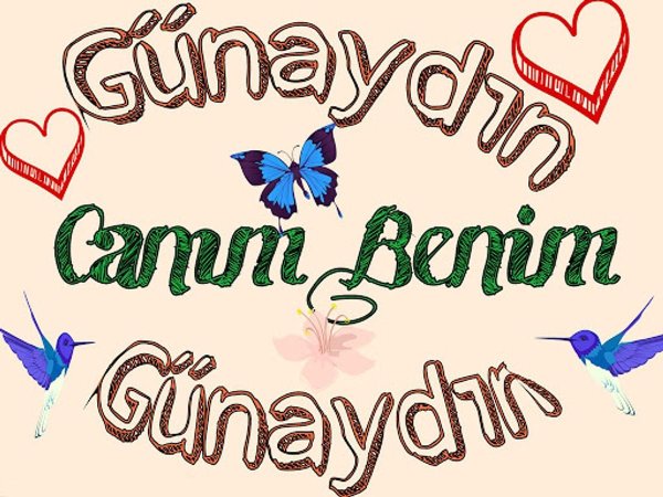 gunaydin canim открытка