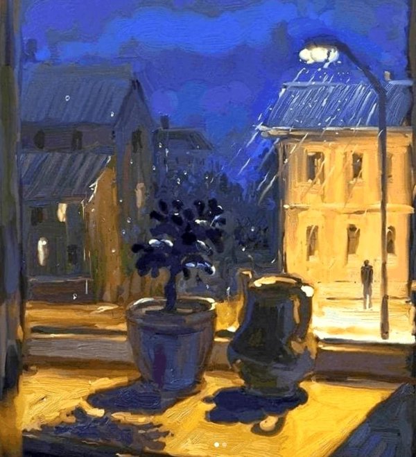 александр кнэхт живопись зима ночь