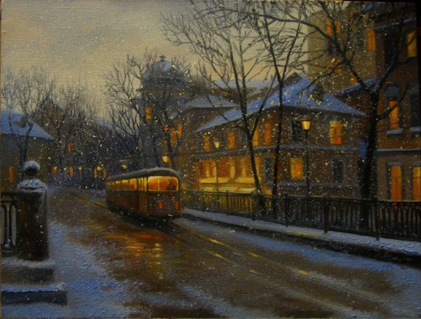 живопись владимира жданова ночной трамвай