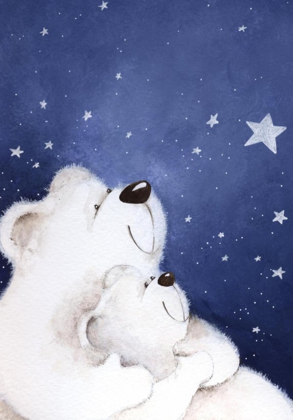 белый медведь живопись