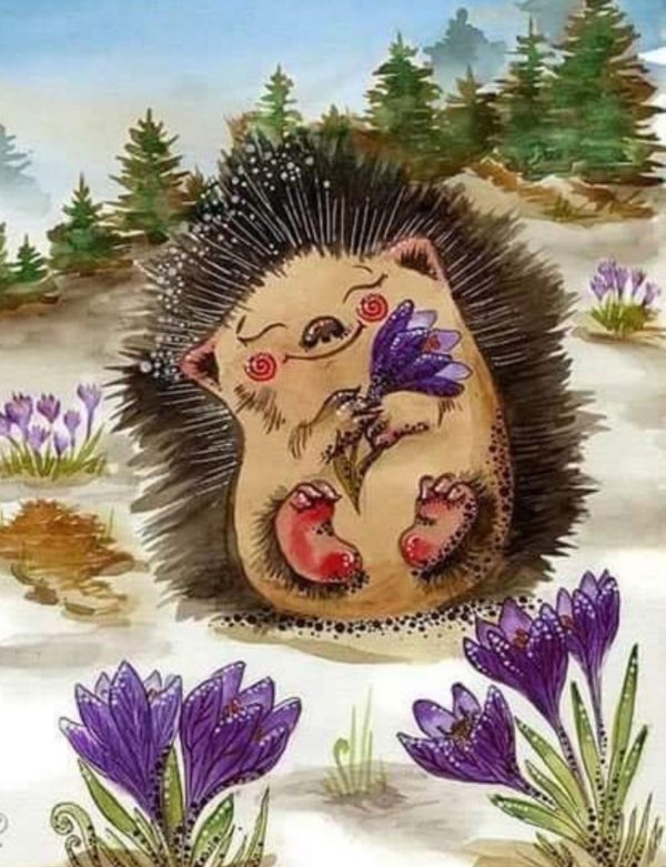 художник виктория кирдий ежики