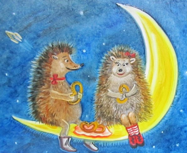 ежик живопись