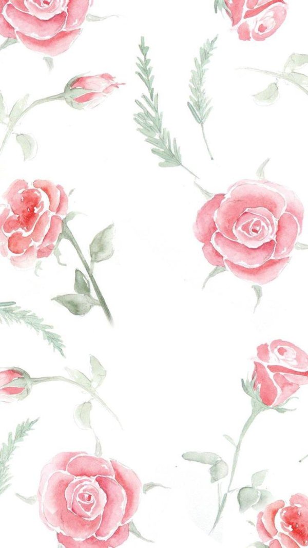 акварель роза