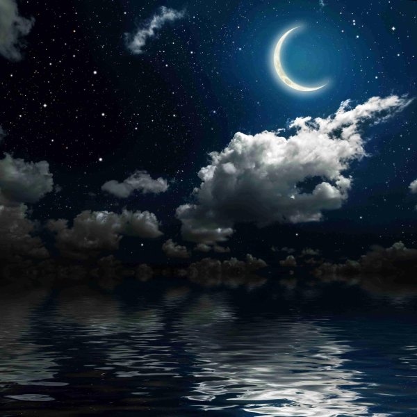 ночь луна звезды