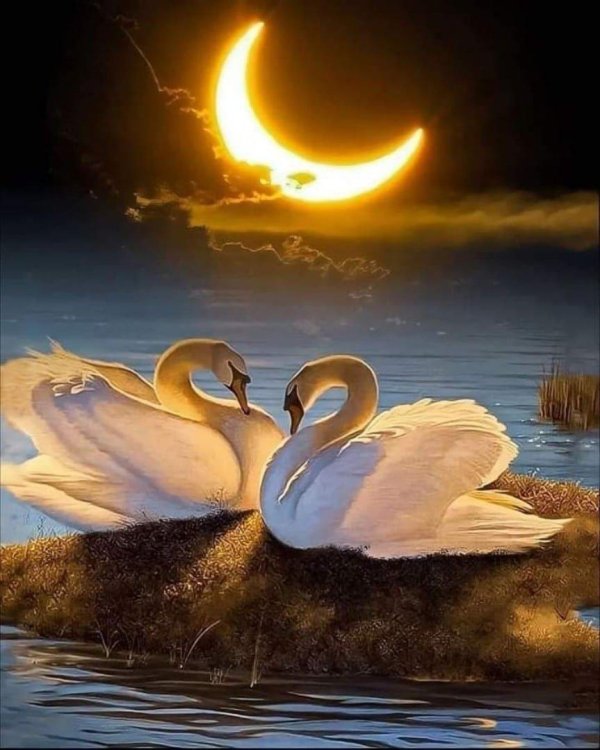 пара лебедей