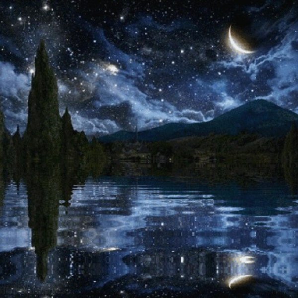 ночное озеро