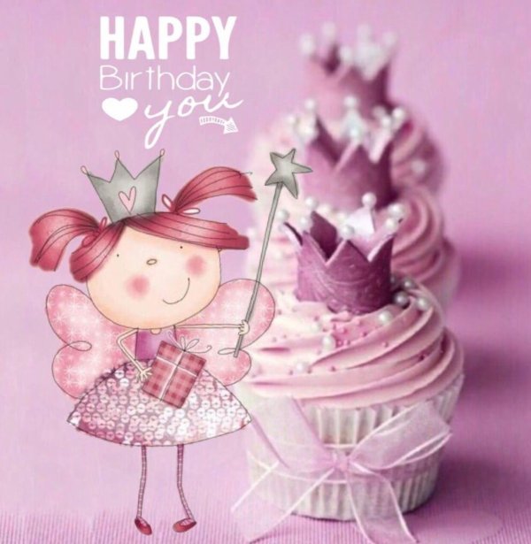 открытка с днём рождения девочке стильная