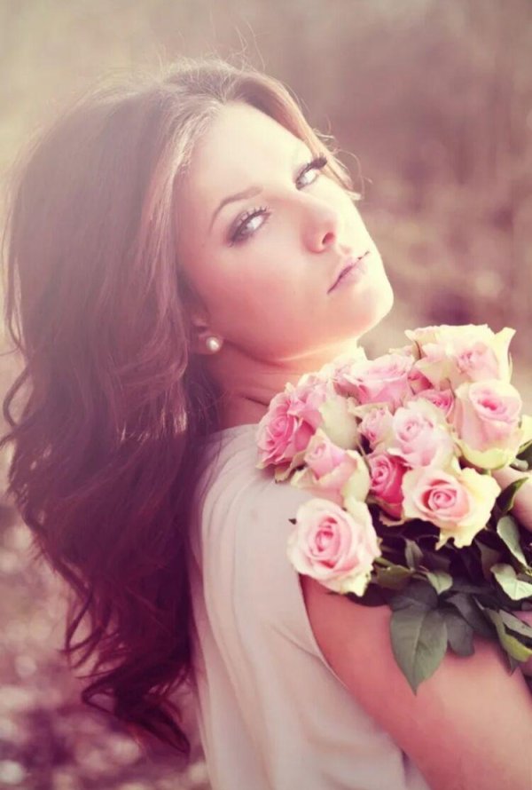 девушка нежность