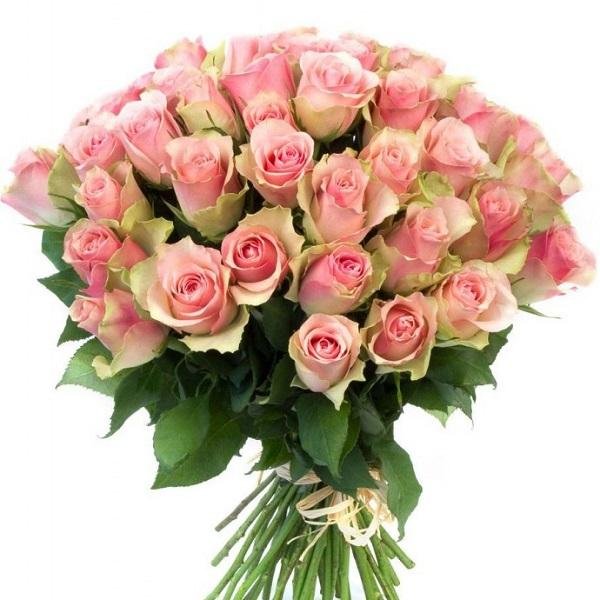 букет розовые розы