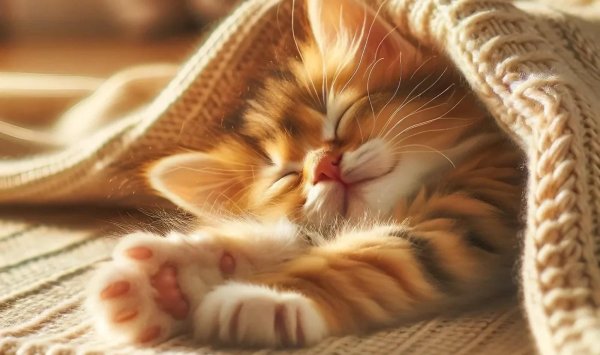 милые спящие котята