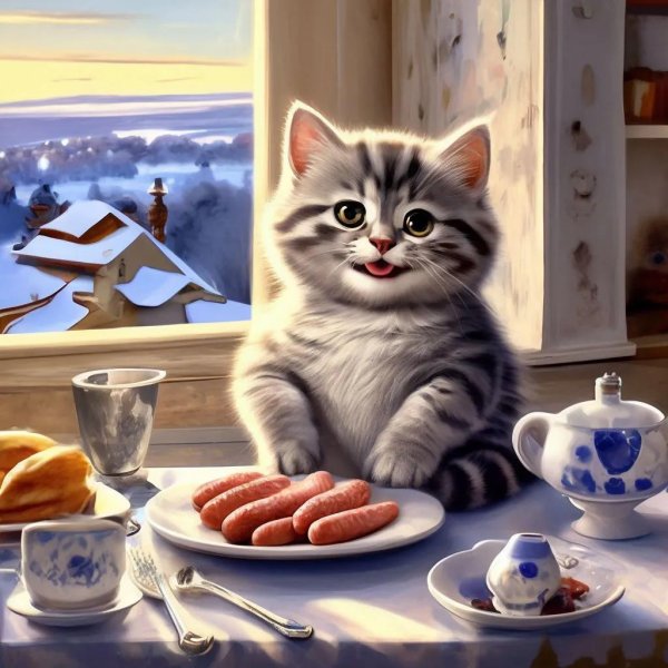 доброе утречко котик