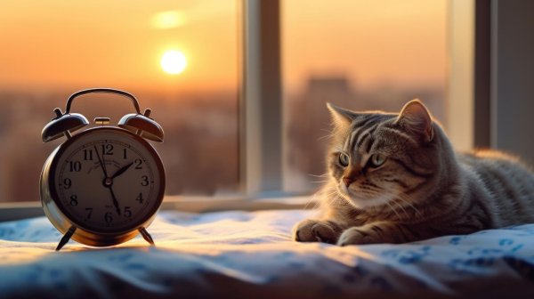 будильник кошка