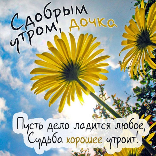 доброе утро дочке от мамы